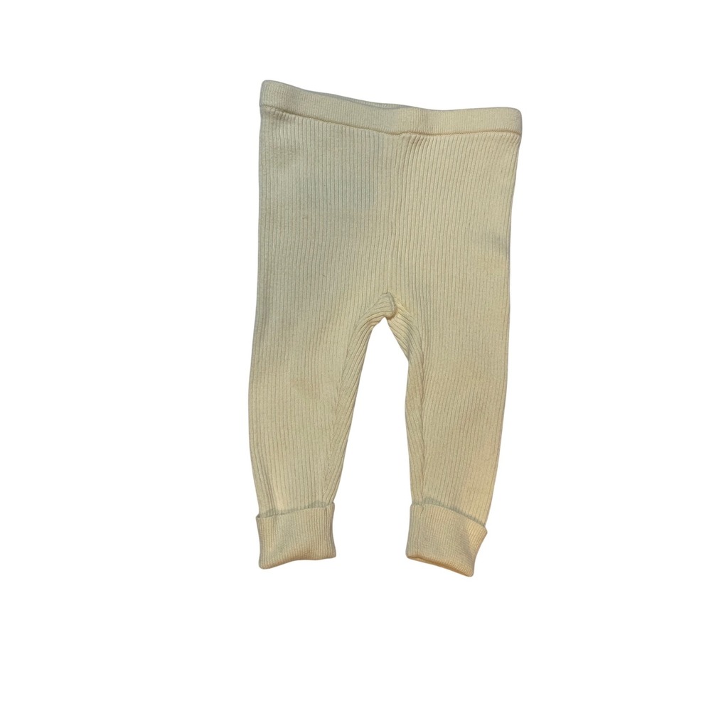 Baby Gap Ribbed Knit Leggings Cream Off White Infant 6-12 Months Pants